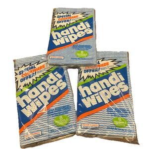 3 Vintage Handi Wipes Kitchen Cloths Lot 24x13” Total Of 24 Yellow/ White NEW